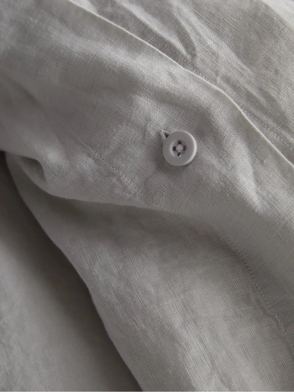 Quince European Linen QUEEN Duvet Cover - LIGHT GRAY color - NEW